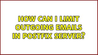 How can i limit outgoing emails in postfix server