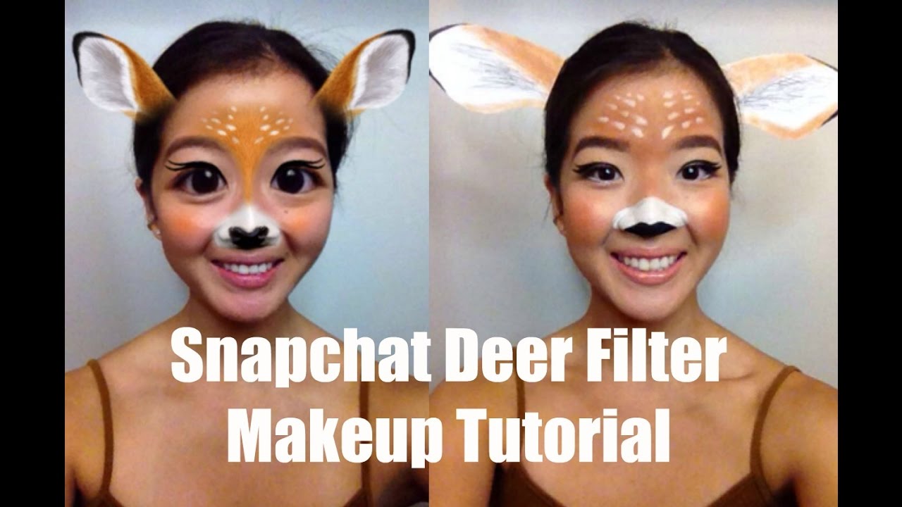 Halloween Snapchat Filter Costume Makeup - Deer Dog Cat