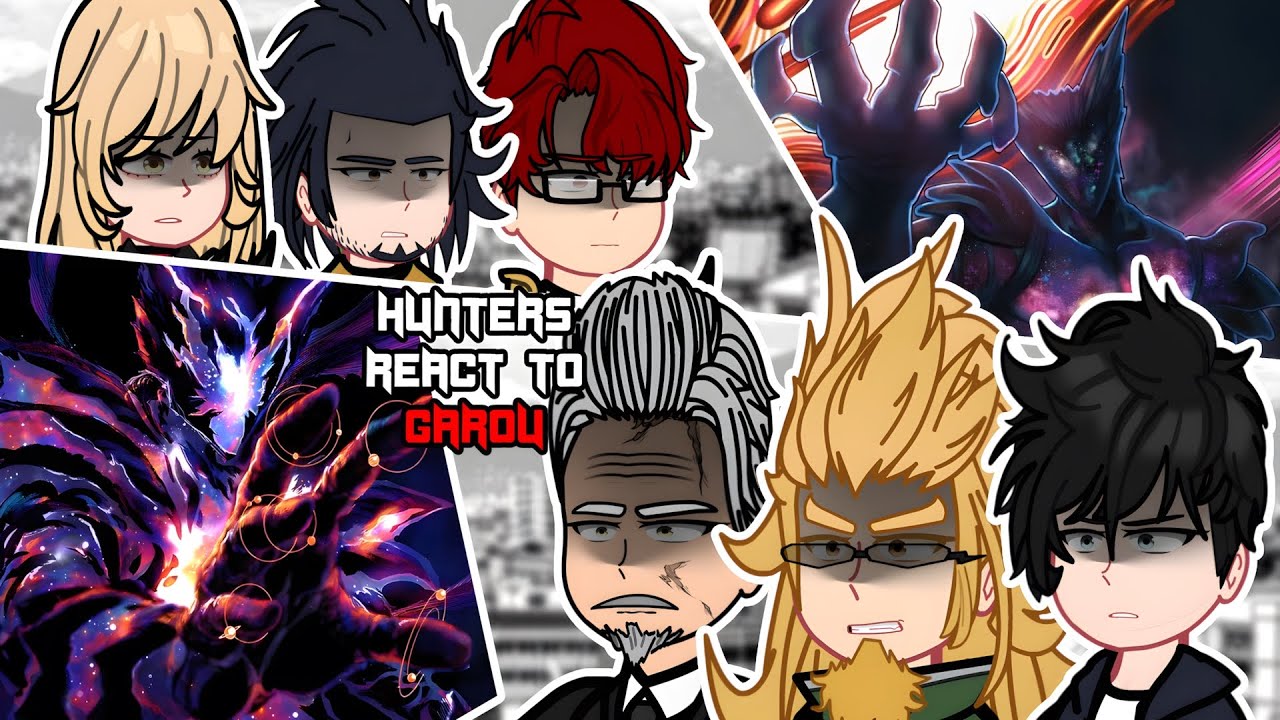 Solo Leveling react to Garou | Hunters | One Punch-Man | GACHA REACT