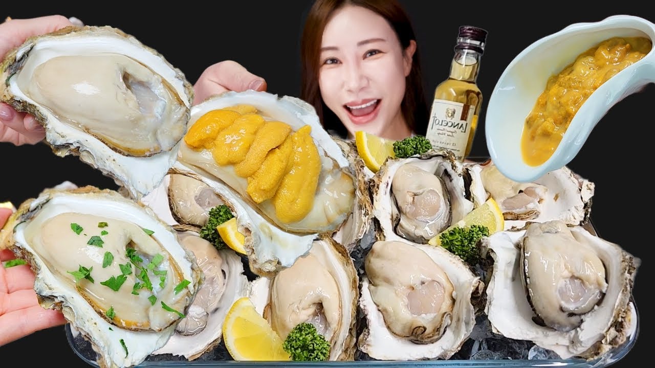 Oyster Sashimi + Sea Urchin Roe Mukbang
