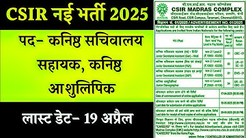 CSIR Recruitment 2025 || CSIR CRRI Recruitment 2025 || CSIR NET Result 2025 | CSIR Form Fill Up 2025