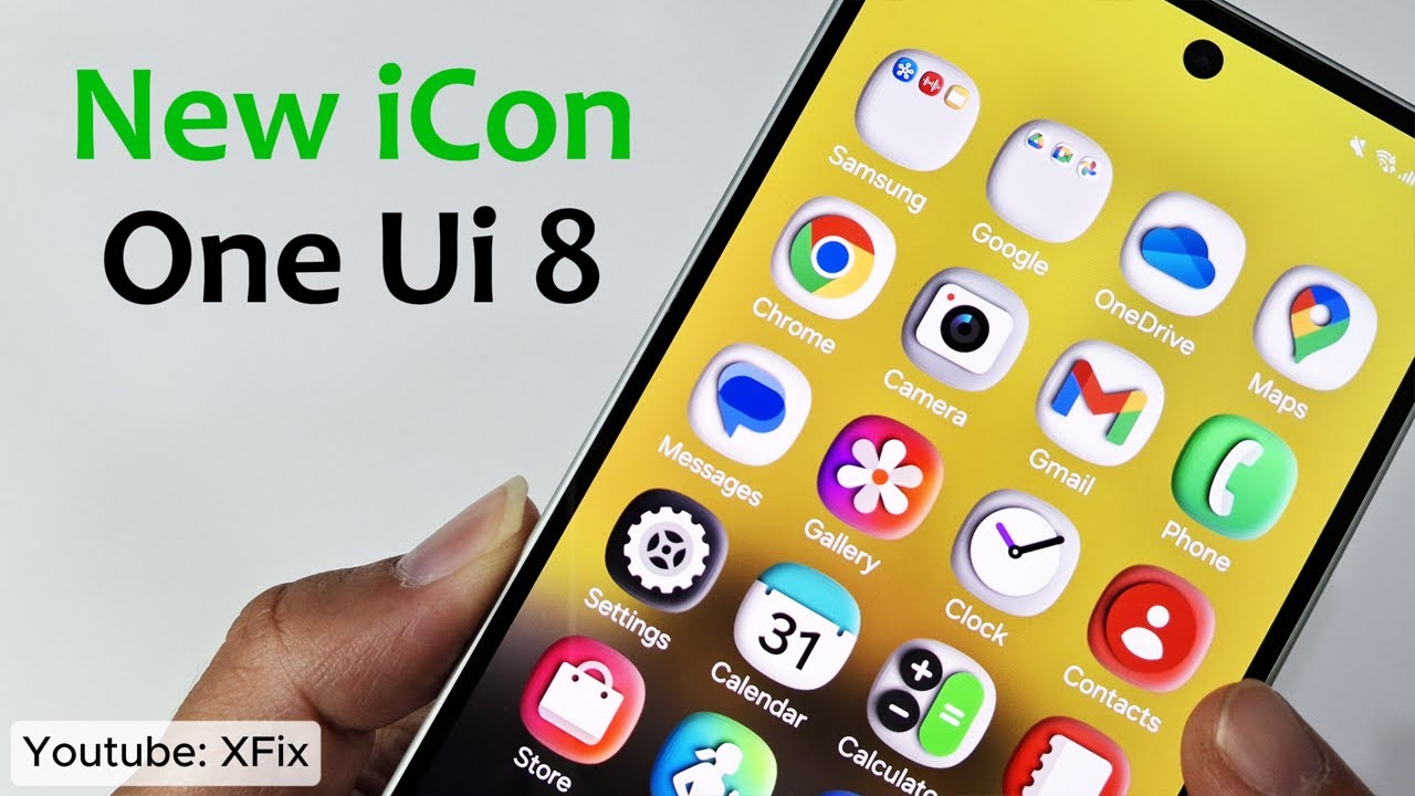 Новые официальные 3D-иконки ONE UI 8 для телефонов Samsung