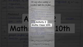 Class 10 Maths Lab Activity 2 Solution// Maths Lab Practical Class 10// #mathsactivity  #maths