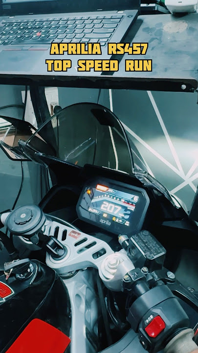 Aprilia RS457 top speed run on dyno🤯 #aprilia #maxxpace #trending #viralvideo