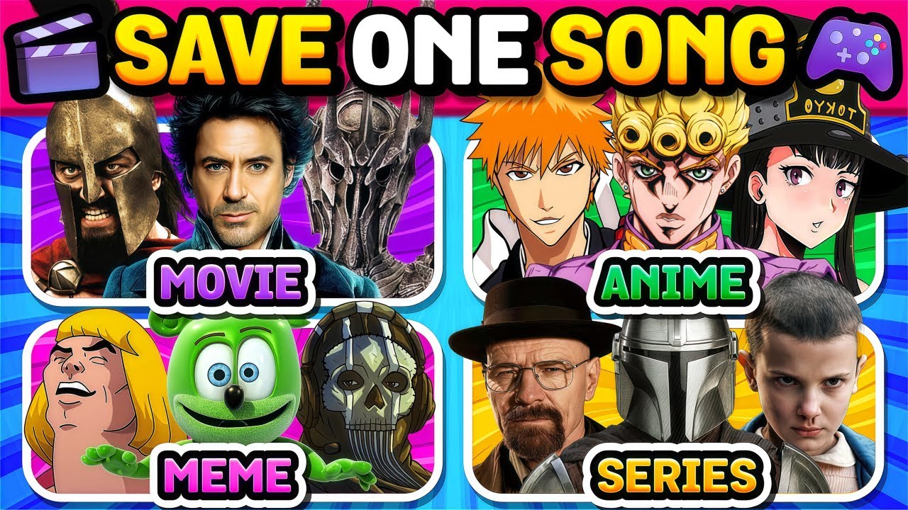 Movie, Anime, Meme, Series 🎵  Save One Song | Music Quiz 2025