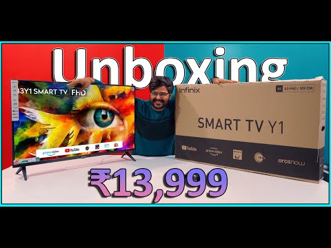 INFINIX 43 inch Y1 Full HD TV in ₹12,499 ⚡Unboxing & Review Amazing Deal