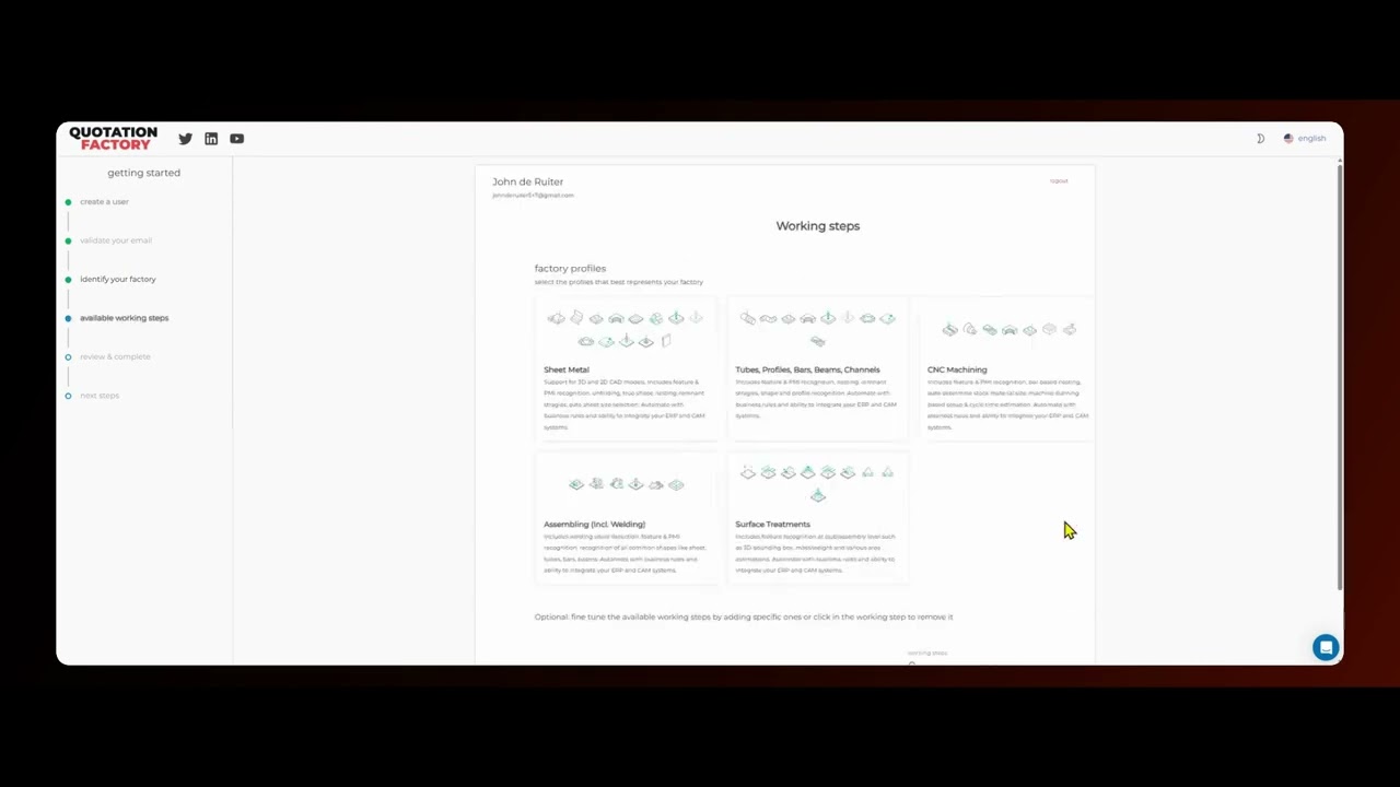 Getting Started with Quotation Factory