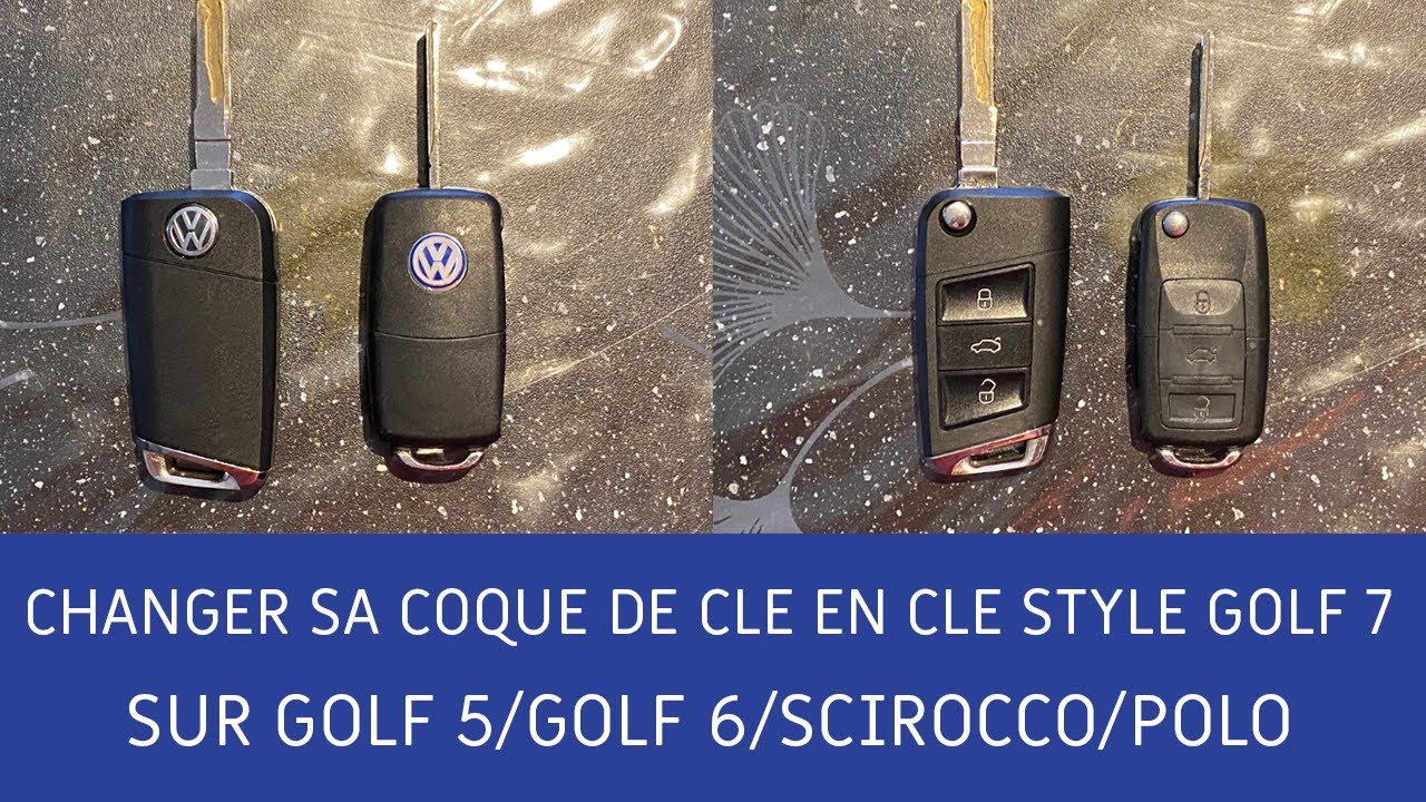 Coque de clé avec éclairage Volkswagen Golf 3, Jetta, Polo