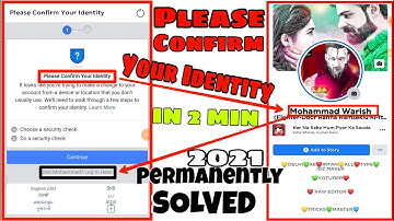 Please Confirm Your Identity Facebook Id Open New Trick 2021 | Fb Security Check id Open In 2 Min