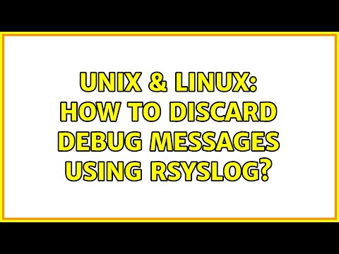 Unix & Linux: How to discard debug messages using rsyslog?