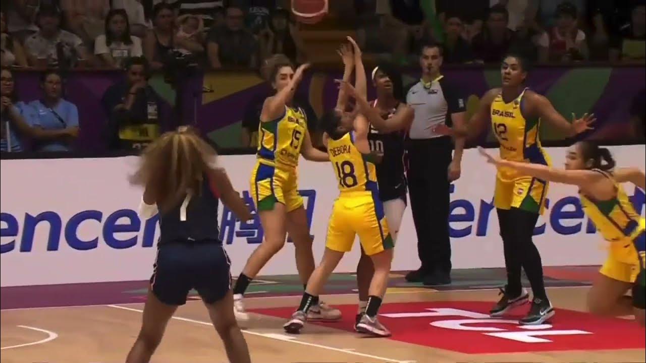 Rickea Jackson halftime buzzer beater Usa vs Brazil Women’s Basketball