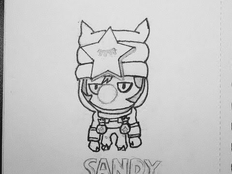 Dibujando A Sandy El Nuevo Brawler Legendario Brawl Stars Youtube - dibujos de brawl stars sandy