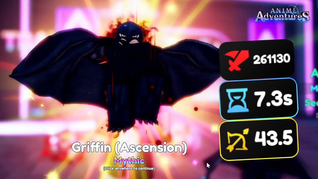 EVOLVING + SHOWCASING LV100 GRIFFIN (ASCENSION)!! (Anime Adventures ...