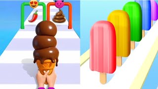 Ice Cream Stacky Runner VS Popsicle Stack - All Levels Satisfying Walkthrough Gameplay