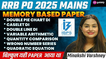 IBPS RRB PO Mains Memory Based Paper Quant  RRB PO Mains 2024 Memory Based Paper #quantqueen Day -05