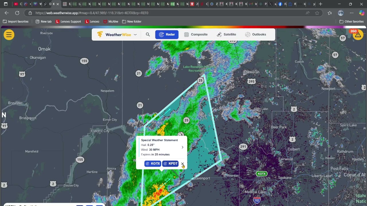 Creston, Washington Thunderstorm