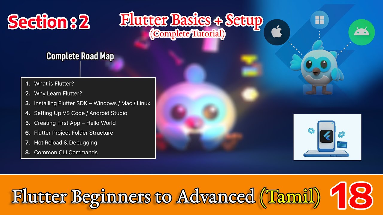 Flutter Full Setup Step-by-Step in Tamil 2025 | VS Code + Android Studio + Hot Reload + Debugging