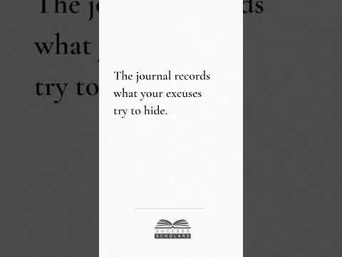 Journal Records What Your Excuses Hide | Success