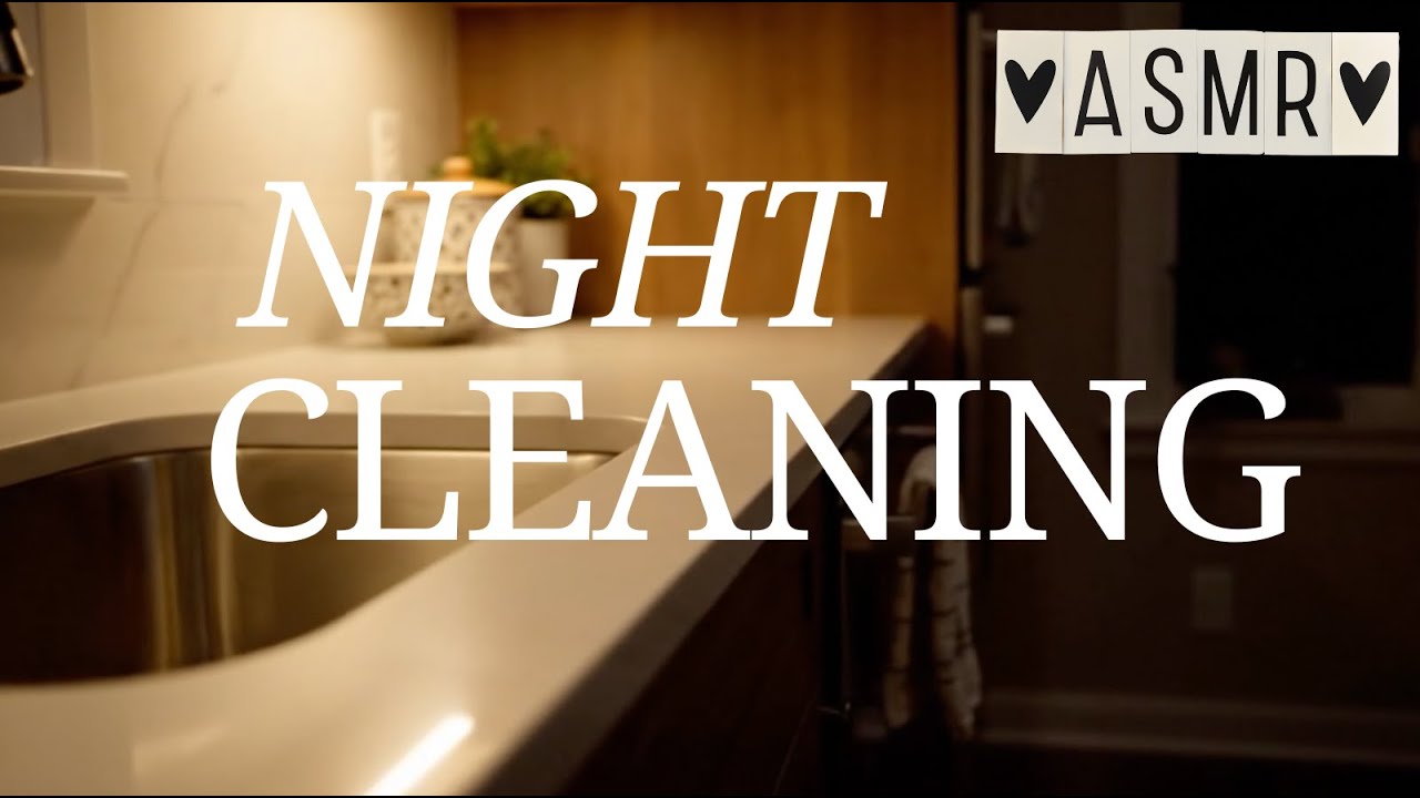 Cleaning Kitchen at Night | Relaxing Reset Routine | 