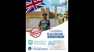 🎉 UK Visa Success | Kaushik Gets University of East London Visa 🇬🇧 | Masters Visa