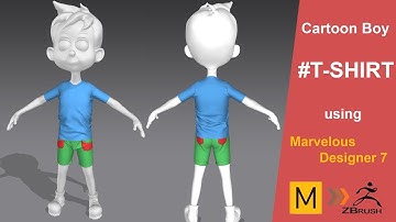 Marvelous Designer 7 - Making T-shirt for Cartoon Character - Part 04