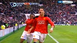 Cristiano Ronaldo Saved United Against Everton 2 Winning Goals In 07-08