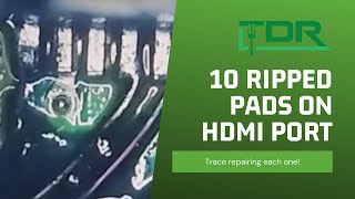 PS4 HDMI Port Repair - 10 Ripped Pads - Soldering Traces