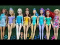 ASMR Most Popular Disney Prencess Mattel Dolls lots of colorful rainbow Dresses unpacking toys 5