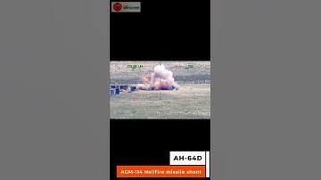 AH-64D Apache launch AGM-114 Hellfire missile and Target Destroyed #Shorts