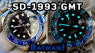 SteelDive SD-1993 GMT |Seiko NH34| Batman & Full black comparison