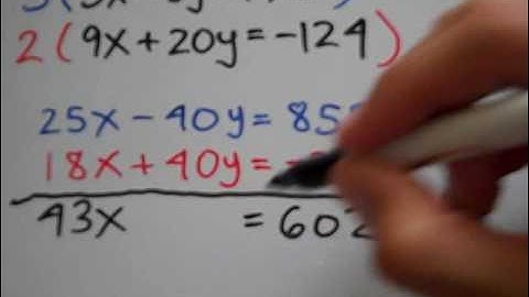 2 Linear Equations and 2 Unknowns