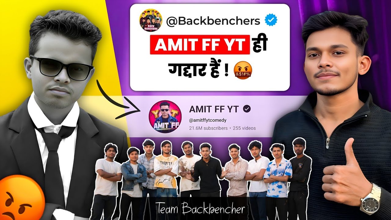 Amit FF Yt Hi Gaddar ? 🤬 Controversy Ki Asli Sacchai l Podcast With ❤️ @BACKBENCHERSvines_ 