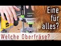 Oberfräsen mit 1400 Watt - taugt so eine Maschine als einzige Oberfräse in der Werkstatt?