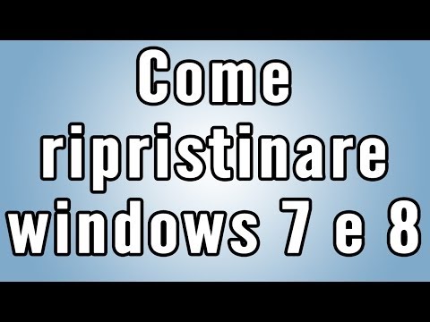 Video: Come Ripristinare L'avvio Di Windows 7