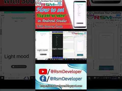 How to set spinner in android studio with source code -@RSMDeveloper