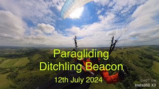 Paragliding Ditchling Beacon 12/7/2024 #ozoneparagliders #southdowns