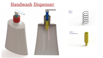 ⚡SOLIDWORKS TUTORIAL #54 || Design and assembly of Hand-wash Dispenser. PART - 2