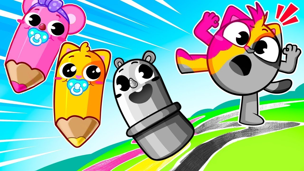 Color Drawing Pencils Song 🖍️ Let's Make Art Together ✏️ Funny Sings for Babies & Nursery Rhymes