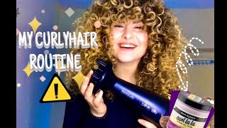 CURLYHAIR TUTORIAL ( MY ROUTINE ) 😍🤍 - روتين الشعر المجعد 🥰☀️