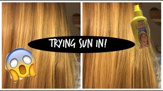 trying sun in hair lightener