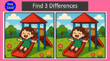Spot 3 Differences Part 7 🔍 | Can You Find Them All? Brain Teaser | Chikooberry