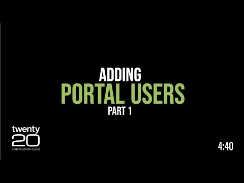 Adding Portal Users