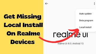 How To Enable Local Install In Realme? | Fix Realme Local Install Not Showing | Local Software 🤓