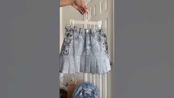 DIY pleated mini skirt🪡 #sewing #handmade