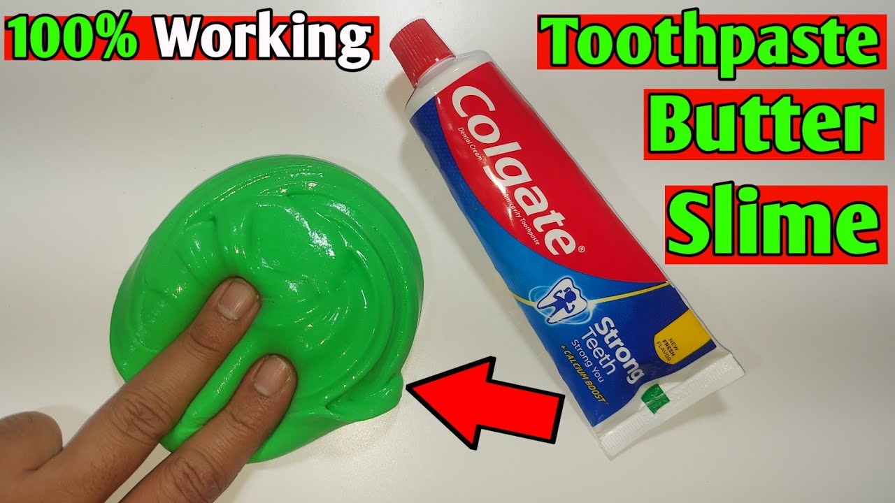 Toothpaste Slime Colgate Toothpaste Slime ASMR l How to make slime with Colgate ...
