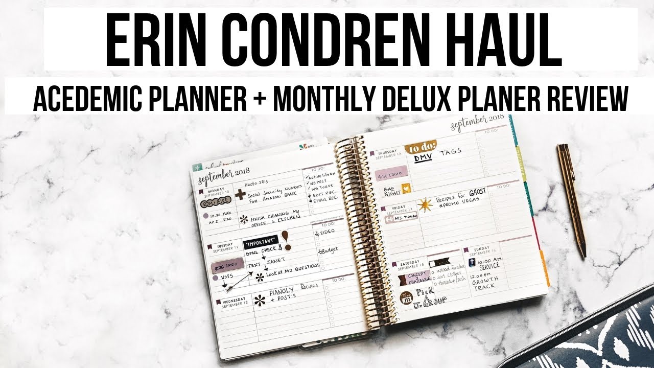 planner set up erin condren haul acedemic planner acedemic report
