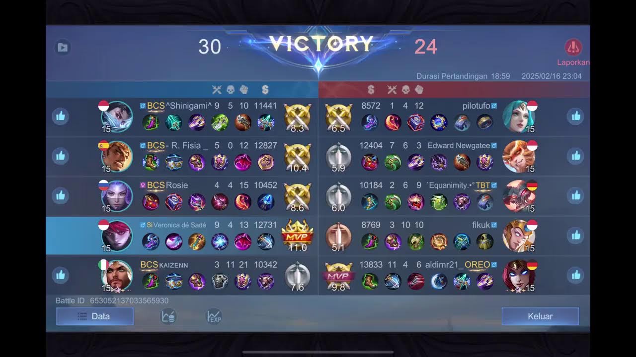 TEAM ASEP VS HID GLORY