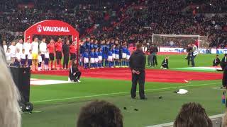 England v Italy Anthem Wembley 27/03/2018