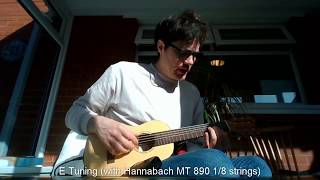 E Tuning a Guitalele (and testing an Ammoon Amp-01 amp and installing a preamp)