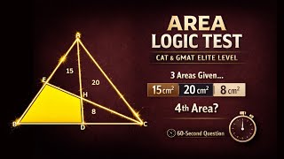 3 Areas Known, 1 Missing — Crack It Fast! | Mass Point Geometry | CAT &amp; GMAT Geometry #logicxonomy